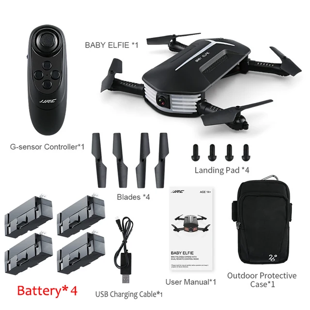 $40.41  JJRC H37 Mini Baby Elfie Selfie 720P WIFI FPV With Altitude Hold Headless Mode Foldable RC Drone Qu