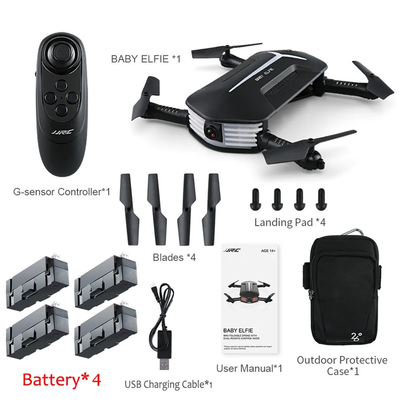  JJRC H37 Mini Baby Elfie Selfie 720P WIFI FPV With Altitude Hold Headless Mode Foldable RC Drone Qu