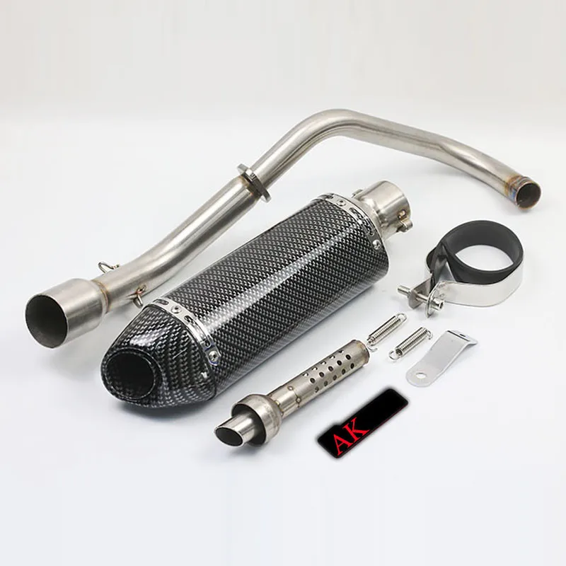 2012-1015 leovince MSX 125 motocicleta silenciador de escape Akrapovic escapar moto DB asesino conectar el tubo MSX125 125cc cbr carbono 51mm