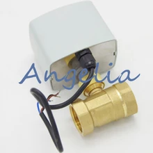 AC220V DN15 G1/" BSP Латунь 2 пути три провода два управления моторизованный шаровой клапан электрический привод клапан