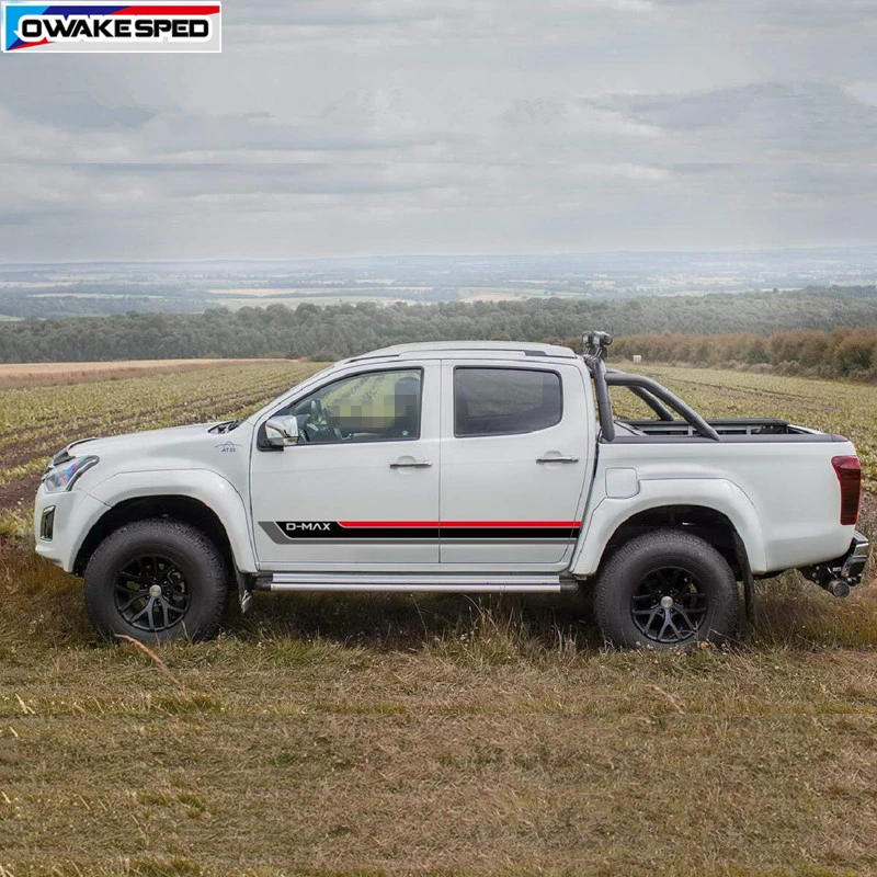 Спортивные гоночные автомобильные наклейки для ISUZU D MAX боковые полосы двери