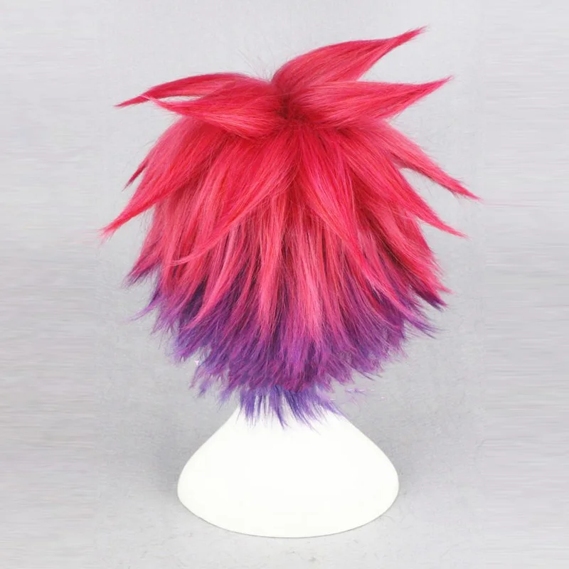 Multicolor Short Fluffy Cosplay Wig 30cm #4