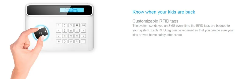 IOS android APP контролируемых GSM интеллектуальная система сигнализации, французский, немецкий/испанский GSM сигнализация дома, RFID pad GSM сигнализация