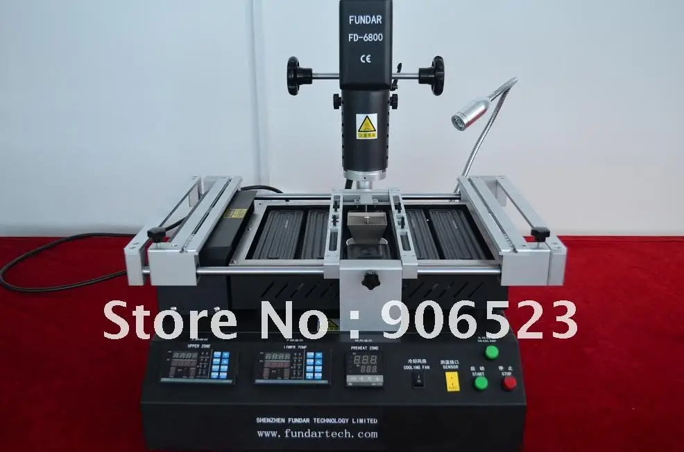 

Professional hot air IR rework station FD-6800 BGA 3 heating zone welding system