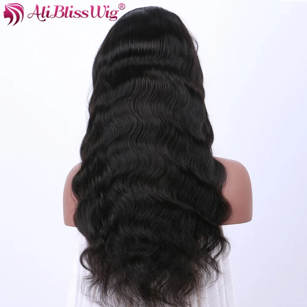 AliBlissWig Body Wave 360 Lace Frontal Wigs For Black Women 150 Density Baby Hair Natural Color Brazilian Remy 100% Human Hair (4)