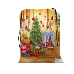 Crowdale специальный заказ 2018 Рождество 3D печать Рождество узор комплект карман Рождество День шнурок мешок бархатная сумка подарок