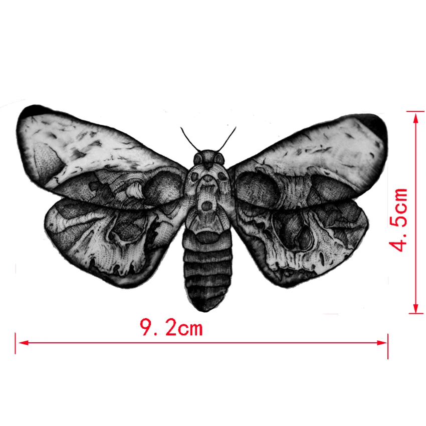 Moths Waterproof Temporary Tattoos Men Body Arm Sticker tattoo Sleeve  Shoulder Tattoo sticker harajuku henna tattoo