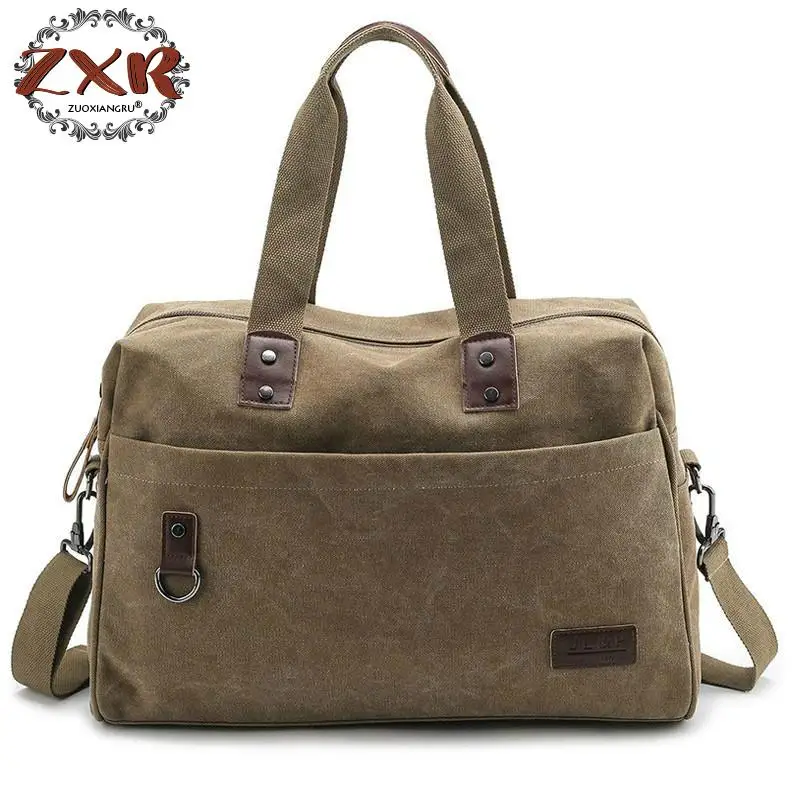 

Top Quality Multifunction Big Capacity Storage Portable Travel Handbag Carry Multifunctional Traveling Zipper Canvas Fashion Bag