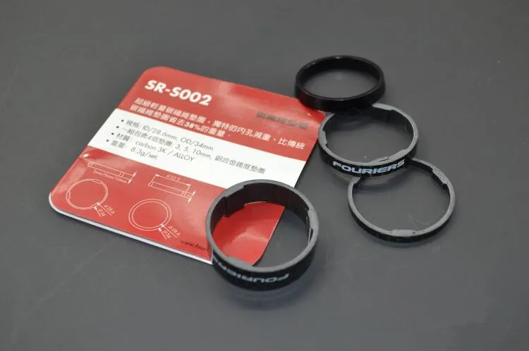 Handset Light Alloy Stem spacer 1-1//8/" 3,5,10 a taper spacer FOURIERS Gray