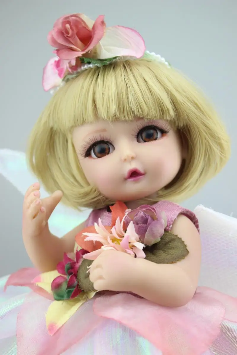 10inch 25cm Reborn Baby Lovely Doll Hard Silicone Lifelike Toy Gift for Children Girl Princess Flower Fairy White Wing | Игрушки и хобби