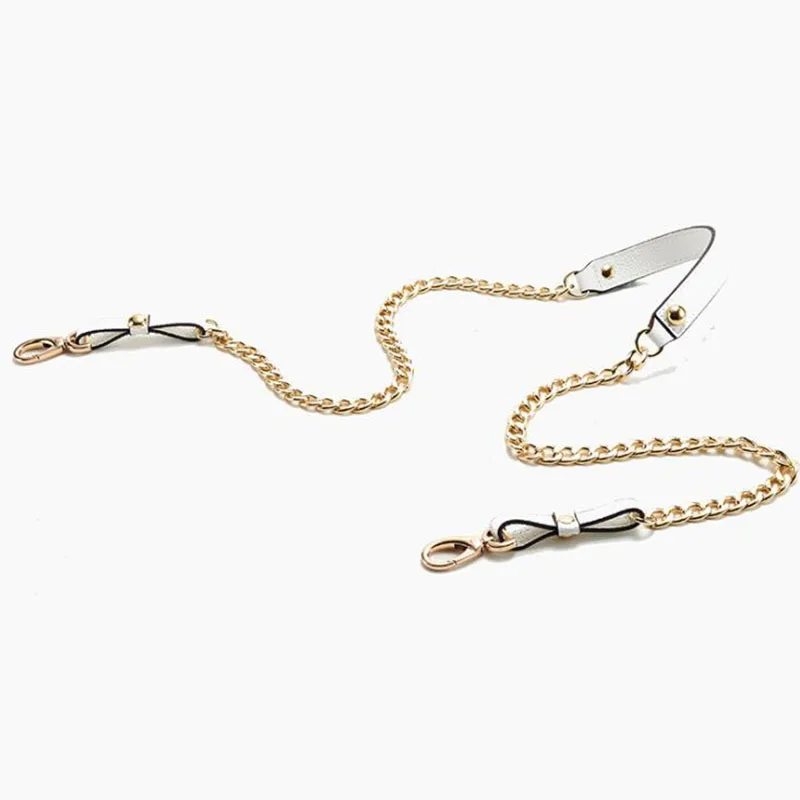 IMIDO Genuine Leather bag Strap Women replacement straps shoulder belt handbags accessories parts Gold Chain White Green STP024