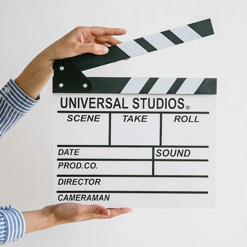 Фильм Clapperboard деревянный режиссер Видео Сцена ТВ фильм Clapper доска Slate Cut Prop