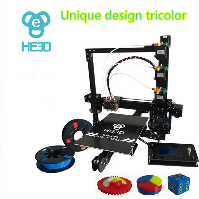 Special Offers HE3D EI3 tricolor DIY 3D printer 24V power supply_ auto level _ large build size 200*280*200mm_three full metal extruders Special Offers HE3D EI3 tricolor DIY 3D printer 24V power supply_ auto level _ large build size 200*280*200mm_three full metal extruders
