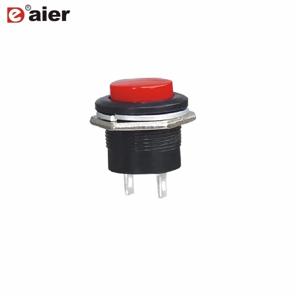 

10PCS 16mm Thread Mounting Push Button Switch OFF/(ON) Momentary AC 250V 3A Multicolor 2 Pins Round Self Return Switches R13-507