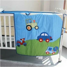 3pcs Baby Bedding Set Road Traffic Cars Nursery Quilt Bumper Sheet Crib Skirt Crib Bedding Set Baby Girl Baby Bedding