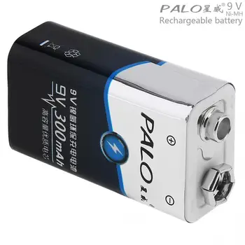 

Sale PALO 9V 6F22 300mAh Ni-MH Rechargeable Battery with 3A Charging Current for Multimeter / Wireless Microphone / Alarm