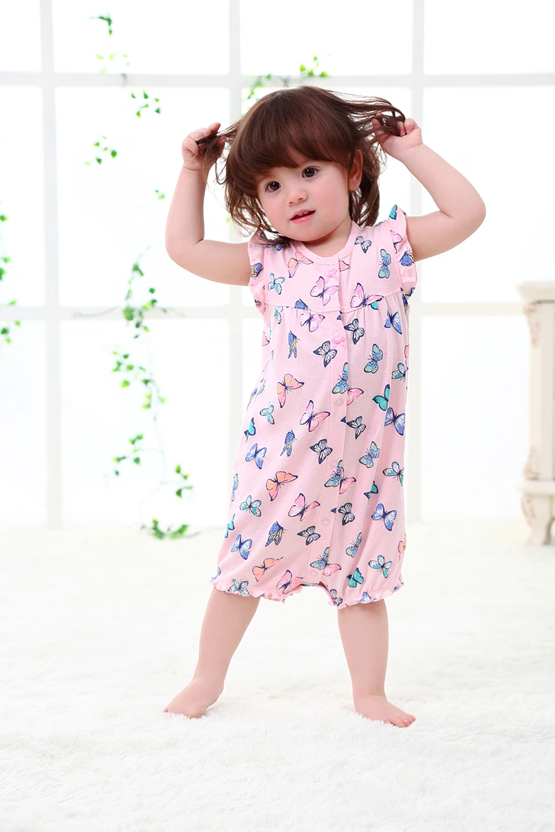 2023 Summer Baby Rompers Baby Girls Clothing 100% Cotton Newborn Baby Boy Clothes Infant Jumpsuits Short Sleeve Kids Clothes