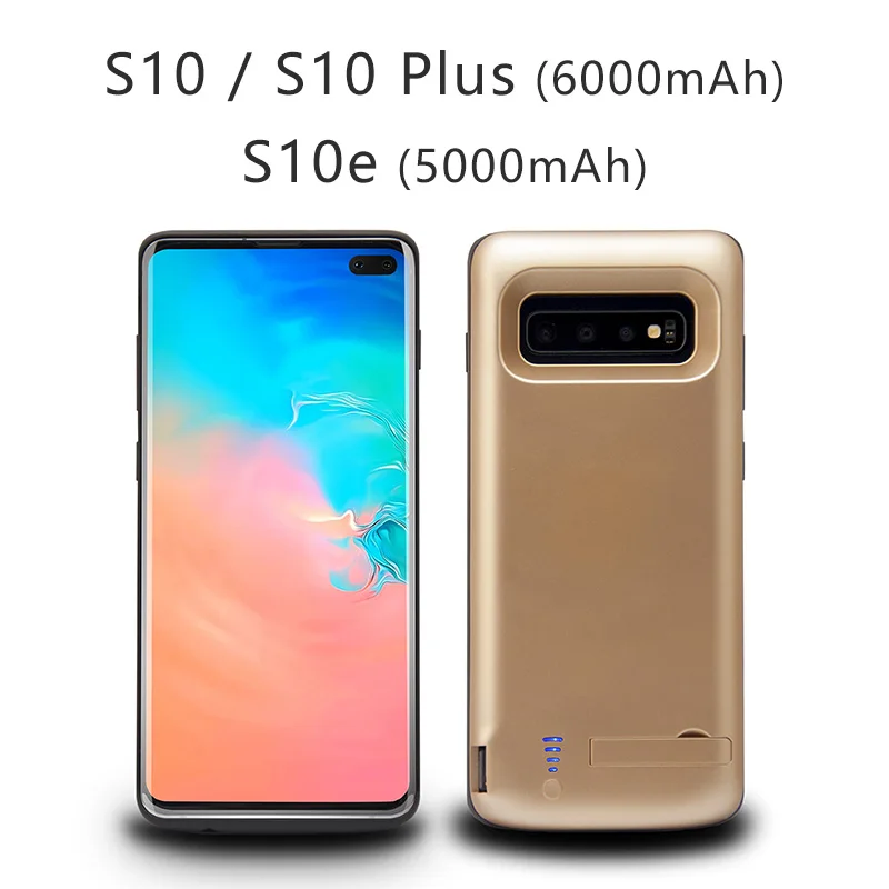 6000 мАч чехол питания для samsung Galaxy S10 Plus S10e ударопрочный аккумулятор зарядное устройство чехол с источником питания резервного копирования usb зарядка power bank