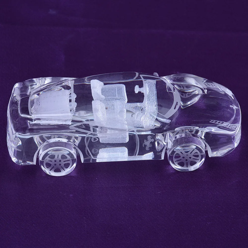 Fashion Wedding Decoration Big K9 Crystal Car Model Figurines Desktop