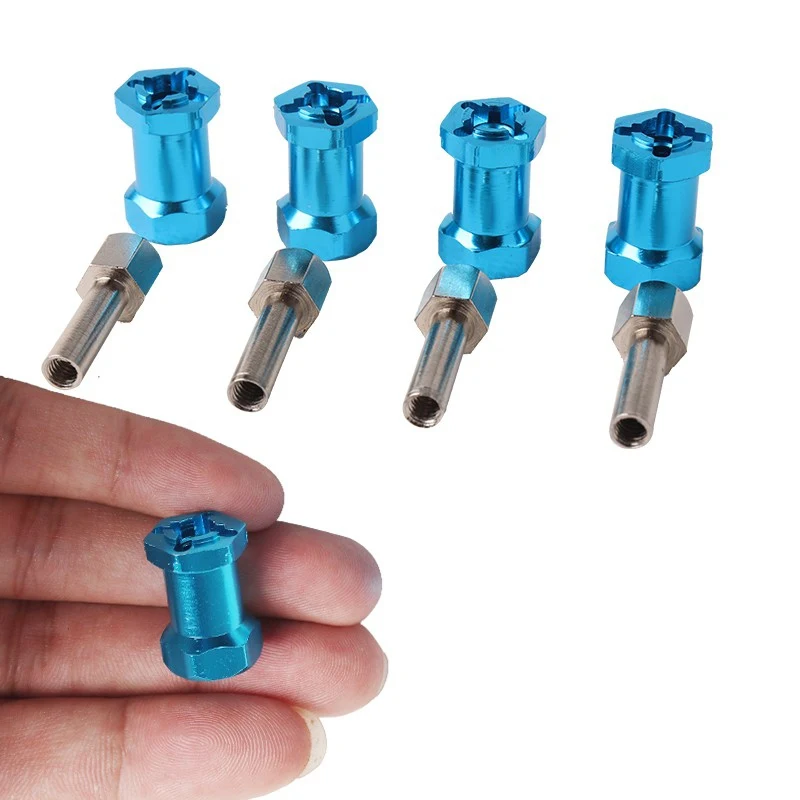 

4Pcs 1/10 12mm Wheel Hex Hub Extension Adapter Long Combiner Coupler for RC Car HSP Axial Traxxas Parts