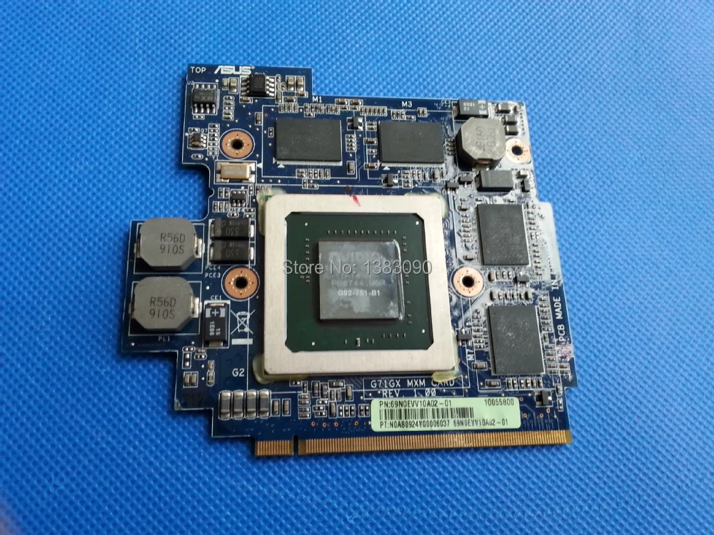 High quanlity For ASUS Laptop Video Card Graphic Card G71GX REV:1.0 MXM 1GB NVIDIA G92-751-B1