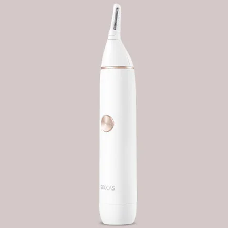 SOOCAS N1 Washable Nose Hair Trimmer Smart Mini Portable Electric Shaver Razor From Youpin With Travel Bag - Цвет: White