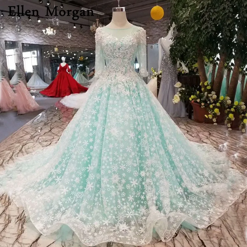 Colorful Ball Gowns Wedding Dresses 2019 Custom Made Real Photos Boat
