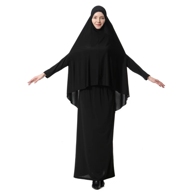 

Islamic Khimar Clothes Muslim Face Cover Bonnet Long Hijab Maxi Dress Loop Scarf Women Headscarf Abaya Robes Kimono Abaya