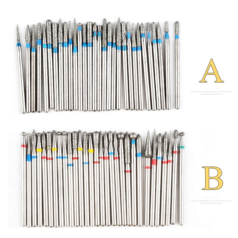 

ELECOOL 30pcs 2.35mm Nail Drill Bits Electric Drill Manicure Machine Cutter Device Ceramic Flame Bits Nail Art Salon Tool Set