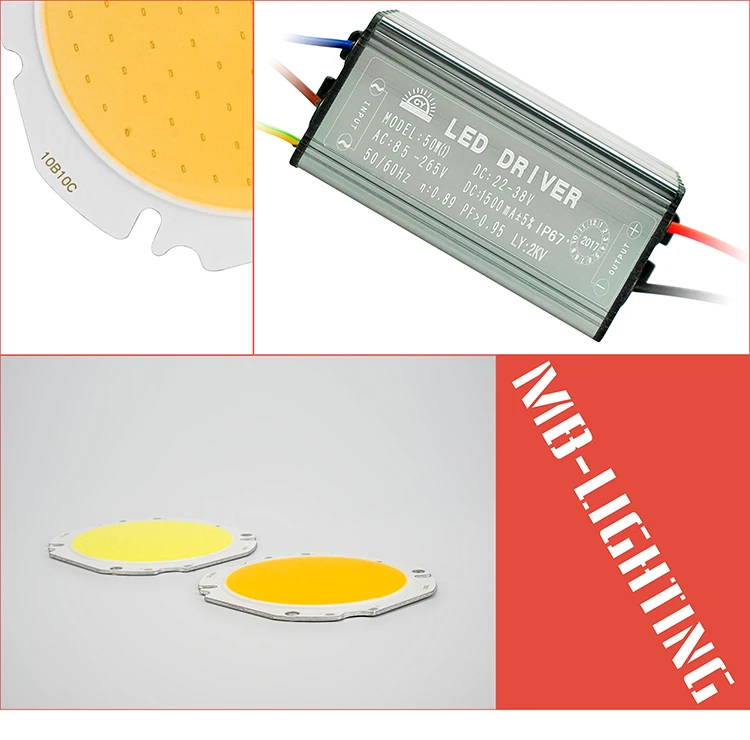 1 комплект светодиодный COB Чип+ драйвер 30 Вт 50 Вт лампа высокой яркости вход 30-34 в DIY для наружного прожектора светильник Точечный светильник Холодный белый Теплый белый