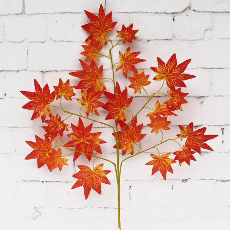 12pcs Artificial leaf decoration fake leaves plastic tree branches