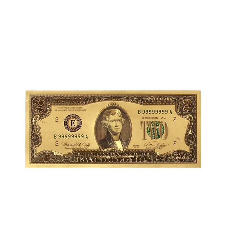 7 шт./компл. золотые украшения с покрытыем цвета чистого 24 каратного золота долларов коллекция банкнот Сувенир Высокое качество реалистичный США Dorpshipping