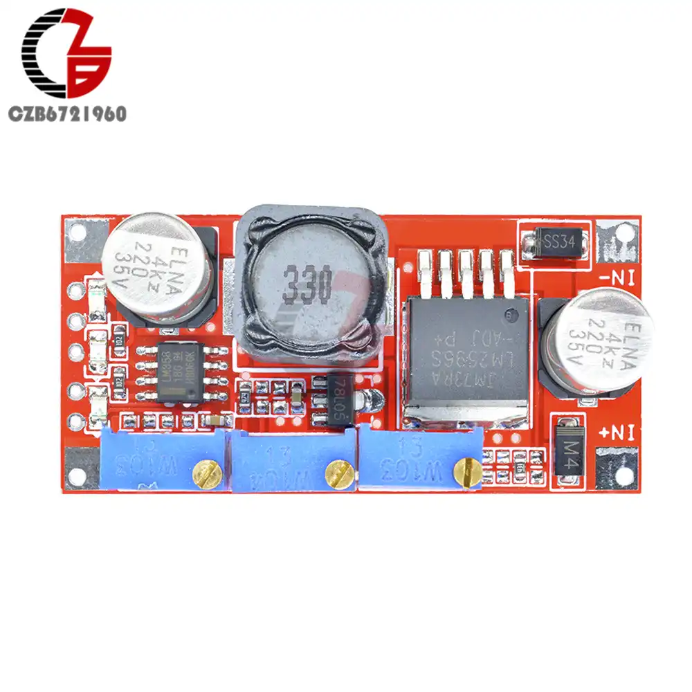 LM2596 DC-DC понижающий модуль преобразователя Регулируемый CC CV ...