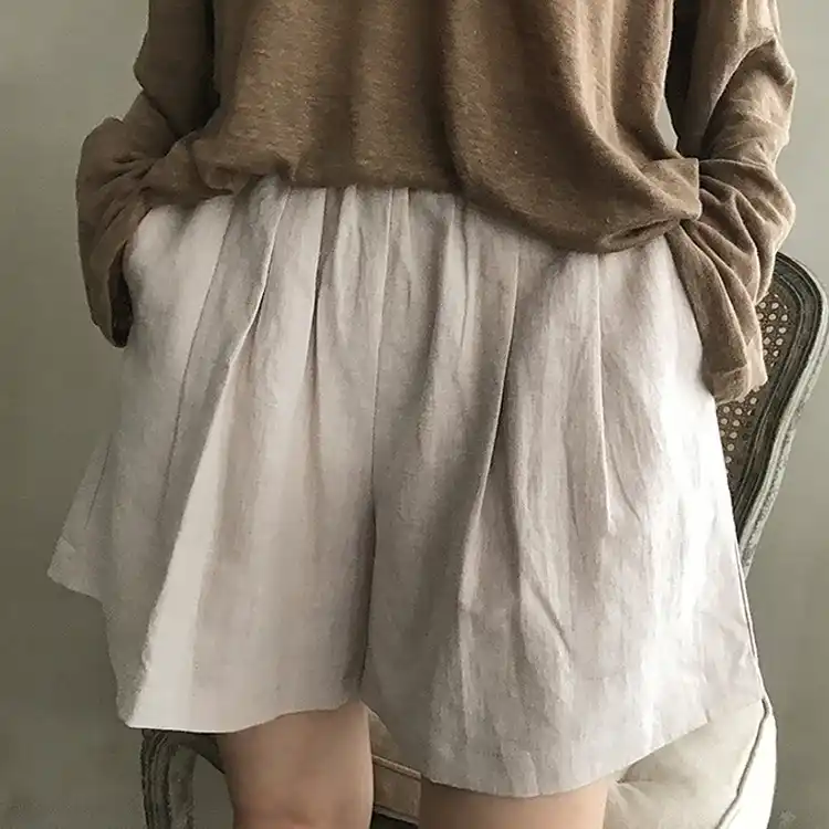 calça larga feminina curta