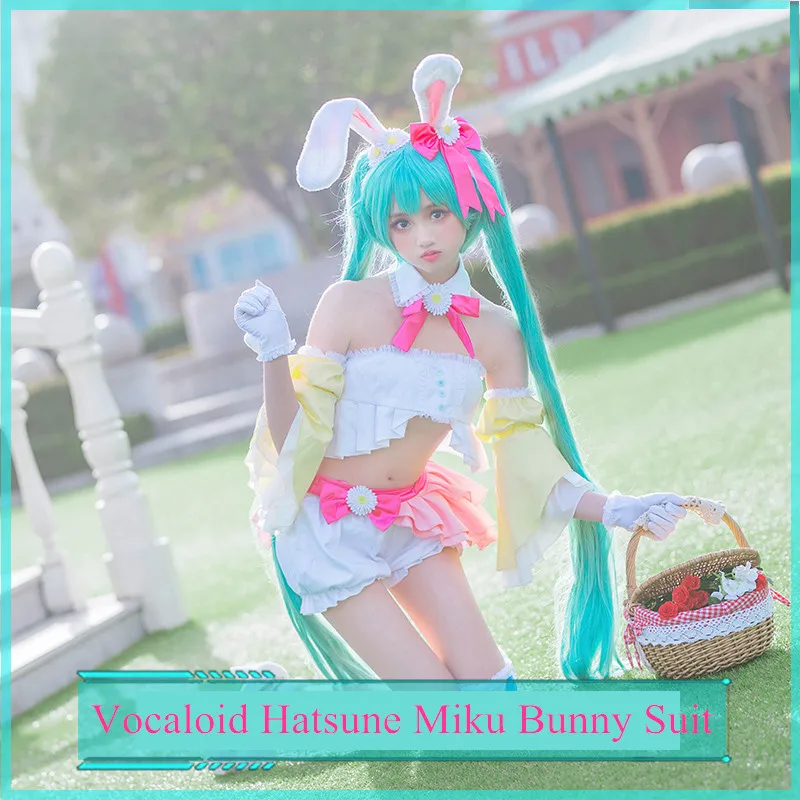 

Anime! Vocaloid Hatsune Miku Sexy Lovely Bunny Uniform Cosplay Costume New Year Christmas Easter Suit For Gilrs Free Shipping