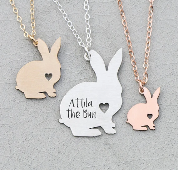 

2018 Trendy Pet Rabbit Memorial Bunny Pendant Rabbit Loss Pet Engrave Some Letters Accept Drop Shipping YP6082