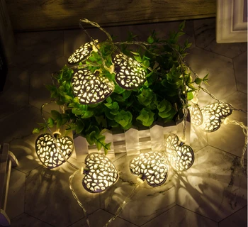 

Wholesale- 10 Leds Warm White Wood Cute Heart Shapes Romantic LED String Light For Festive Christmas Birthday Wedding Party