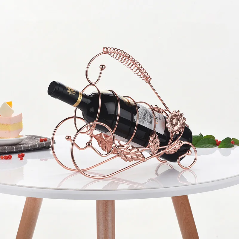 Креативный винный стеллаж, винный держатель, полка из металла, практичная скульптура, винный стенд, украшение для дома, для интерьера, для вина - Цвет: H