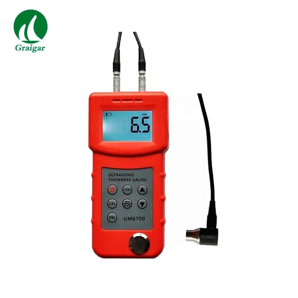 

UM6700 Portable Ultrasonic Thickness Gauge 1.0 to 280mm 0.06 to 11.8inch in Steel