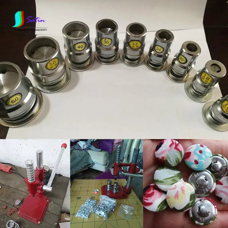 

DIY Handmade Flat Back Aluminum Round Fabric Covered Cloth Button Tool Mold Set,Fabric Cover Button Press Button Machine S0285L
