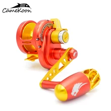 CAMEKOON, обычная Рыболовная катушка с рычагом для соленой воды, 12 кг, Максимальное сопротивление 9+ 2 подшипника, 6,3: 1, Передаточное отношение, лодка, Троллинг, рыбалка