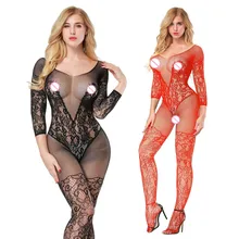 2019 New Women Sexy Lingerie Plus Size Hot Erotic Underwear Babydoll Fishnet Sleepwear Sex Costumes Lenceria Erotica Mujer Sexi plus size embroidered fishnet insert babydoll top
