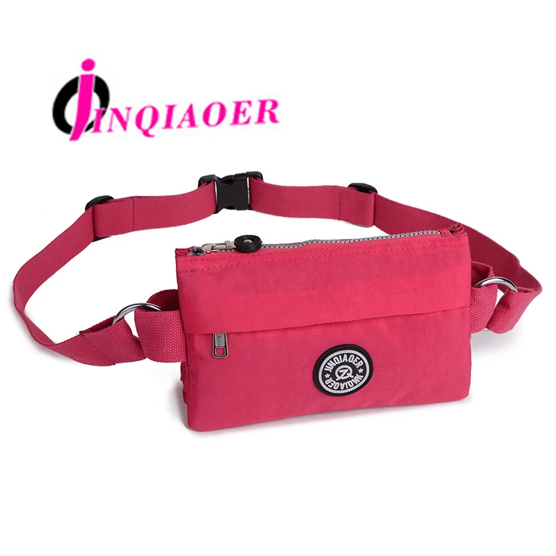 JINQIAOER Woman Waist Bags Waterproof Nylon Fanny Bag Molle Pouch