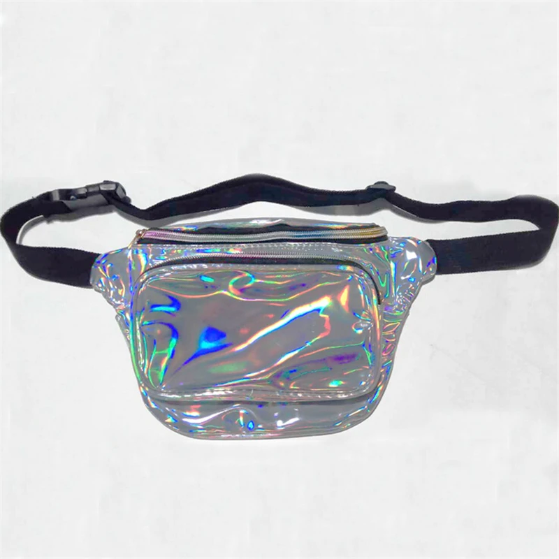 

2019 Newest Trend Women Pack Shiny Leather Material Pouch Belt Waist Bum Bag Waist Bags Box Shape Fashion Style