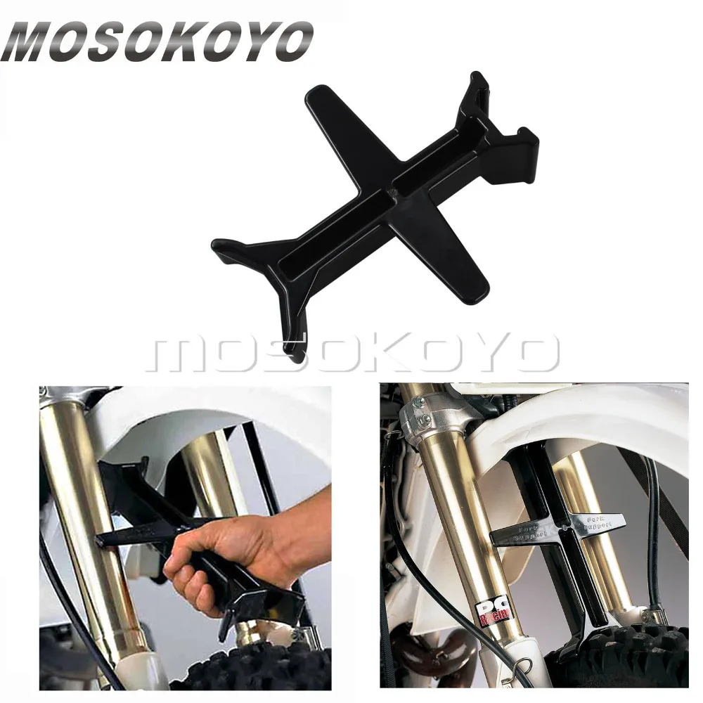 

Black Motorcycle Dirt Bike Fork Support Brace Mini Bracket Tie Down for Yamaha WR250 TTR KTM EXC SX Protection