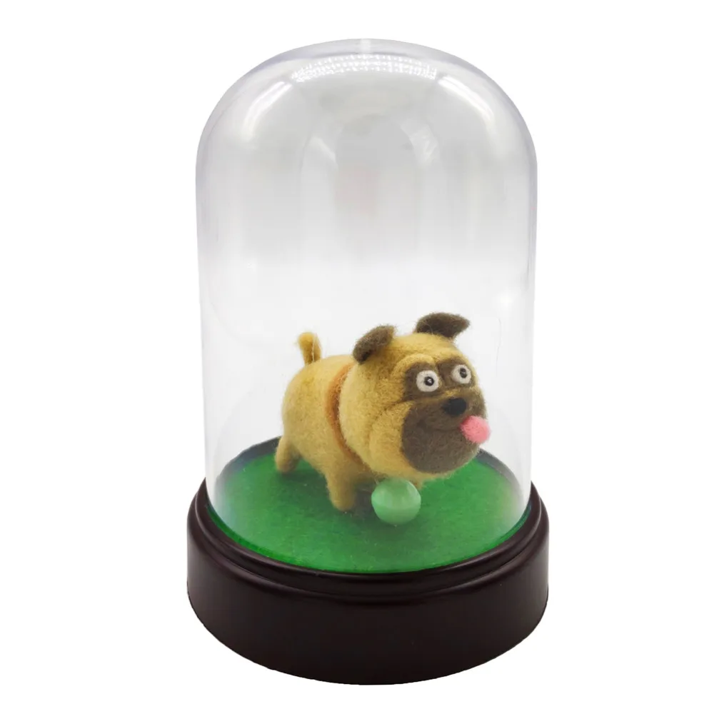 

Feltsky Pug Needle Felting Kit Gift Set in Acrylic Cover 15x9.5cm - Needles, Finger Guards, Foam Mat, Instruction