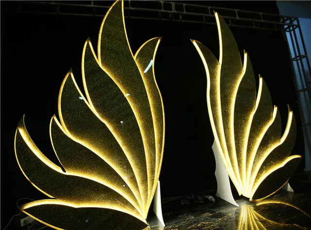 $US $63.20 Wedding props wedding stage background props set items stereoluminescent display angel wings.
