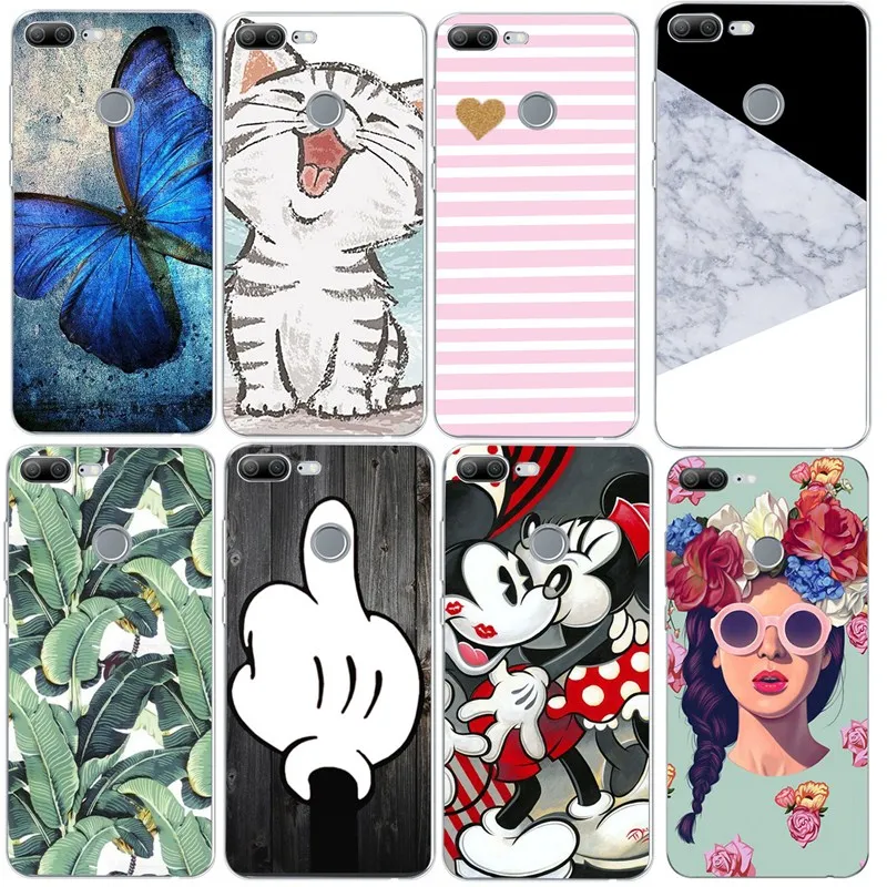 

Leaves Minnie For Fundas Huawei P10 Lite p20 lite p8 lite 2017 Silicona 3D Case Soft TPU Back Cover For p smart honor 9 lite