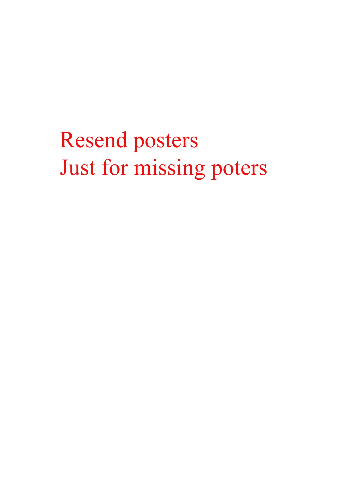 

resend poster link just for missing posters