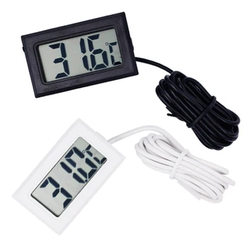 

1M Mini LCD Digital Thermometer Indoor Fridge Freezer Temperature Meter Sensor Humidity Meter Waterproof Probe Instrument